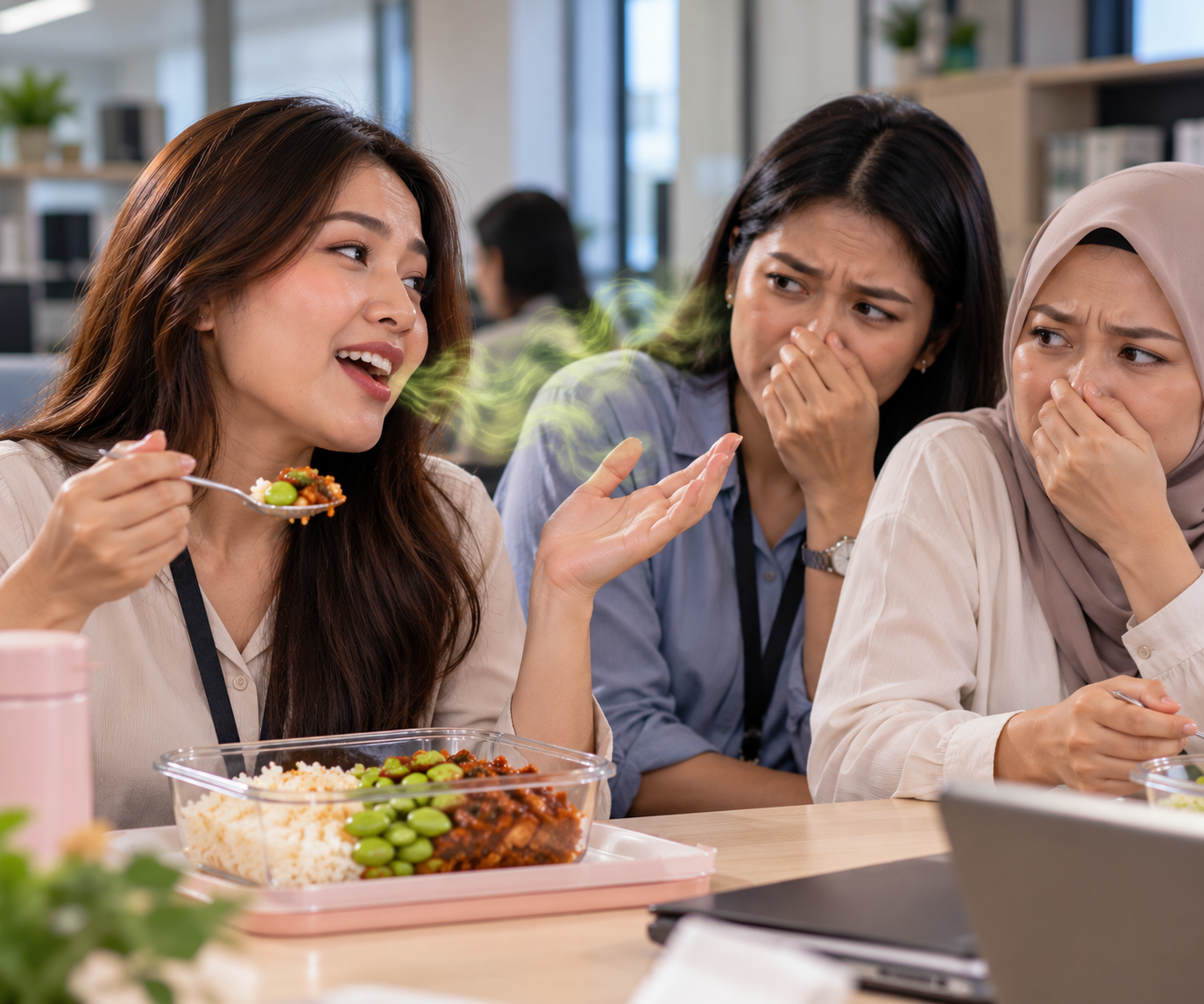 Bau makanan berperisa kuat melekat